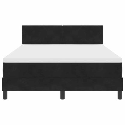 Boxspringbed met hoofdeinde Zwart 160 x 200 cm Fluweel