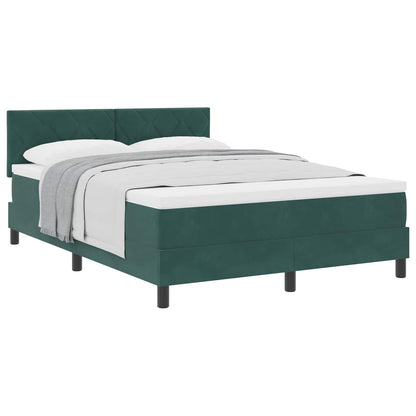 Boxspringbed met matras Donkergroen 160 x 200 cm Fluweel