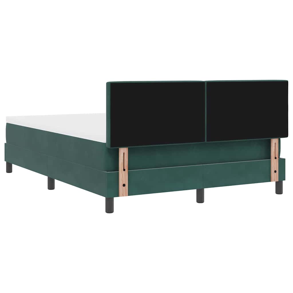 Boxspringbed met matras Donkergroen 160 x 200 cm Fluweel