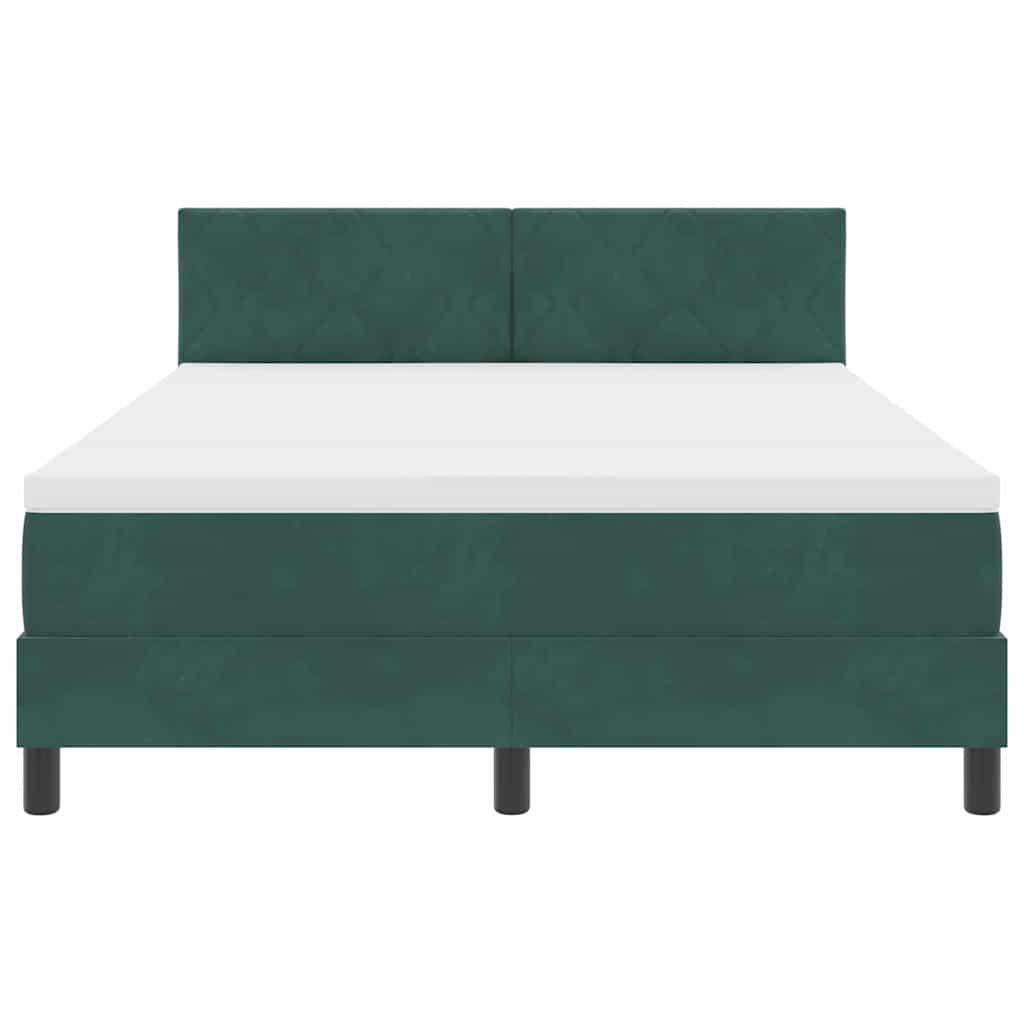 Boxspringbed met matras Donkergroen 160 x 200 cm Fluweel