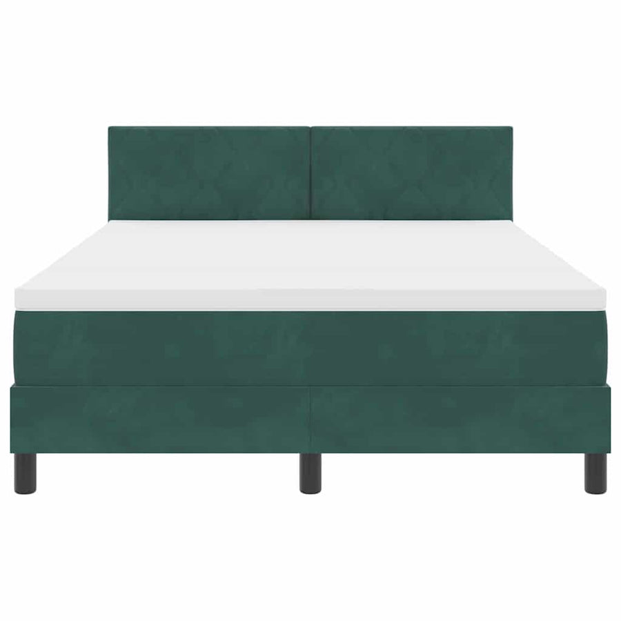Boxspringbed met matras Donkergroen 160 x 200 cm Fluweel