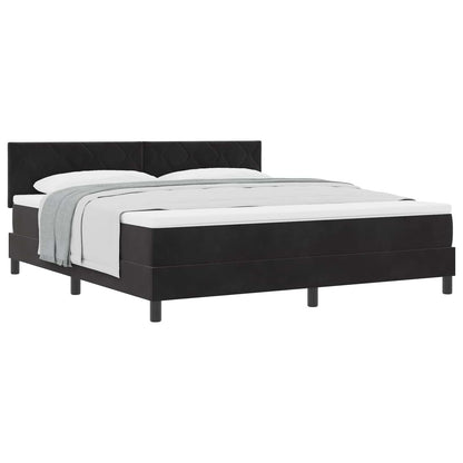Boxspringbed met hoofdeinde Zwart 180 x 200 cm Fluweel