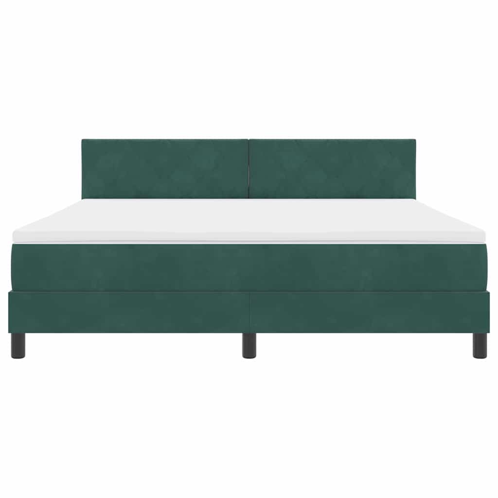 Boxspringbed met matras Donkergroen 180 x 200 cm Fluweel