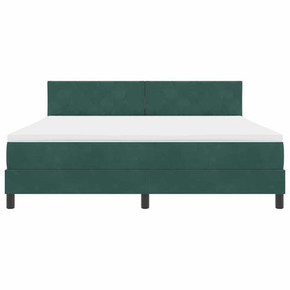 Boxspringbed met matras Donkergroen 180 x 200 cm Fluweel