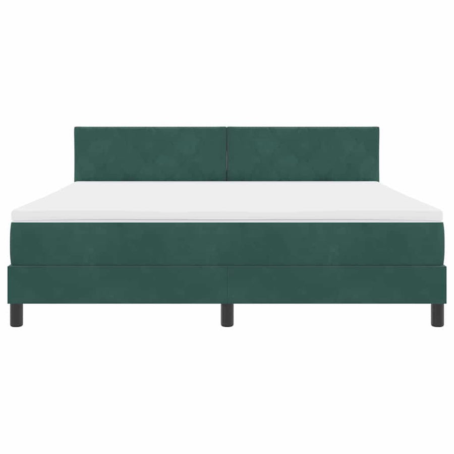 Boxspringbed met matras Donkergroen 180 x 200 cm Fluweel