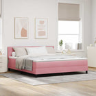 Boxspringbed 180x200 cm roze fluweel