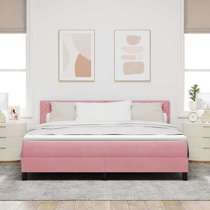 Boxspringbed met matras Roze 180 x 200 cm Fluweel