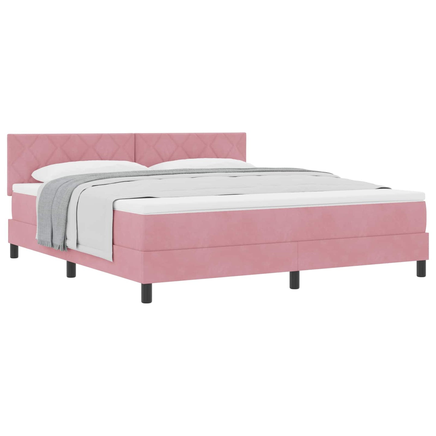 Boxspringbed met matras Roze 180 x 200 cm Fluweel