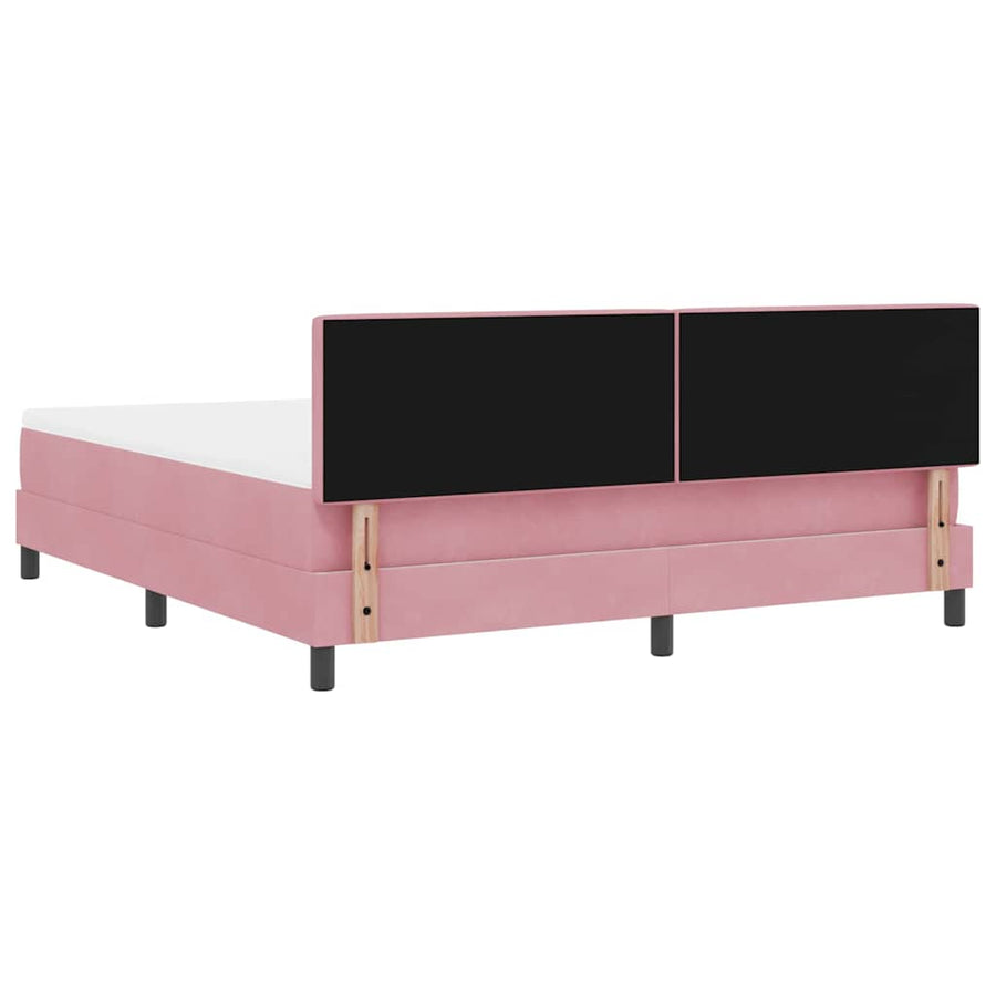 Boxspringbed met matras Roze 180 x 200 cm Fluweel