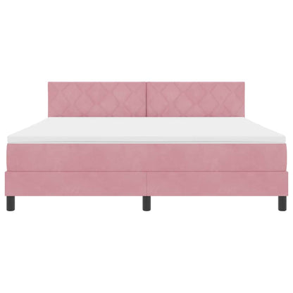 Boxspringbed met matras Roze 180 x 200 cm Fluweel