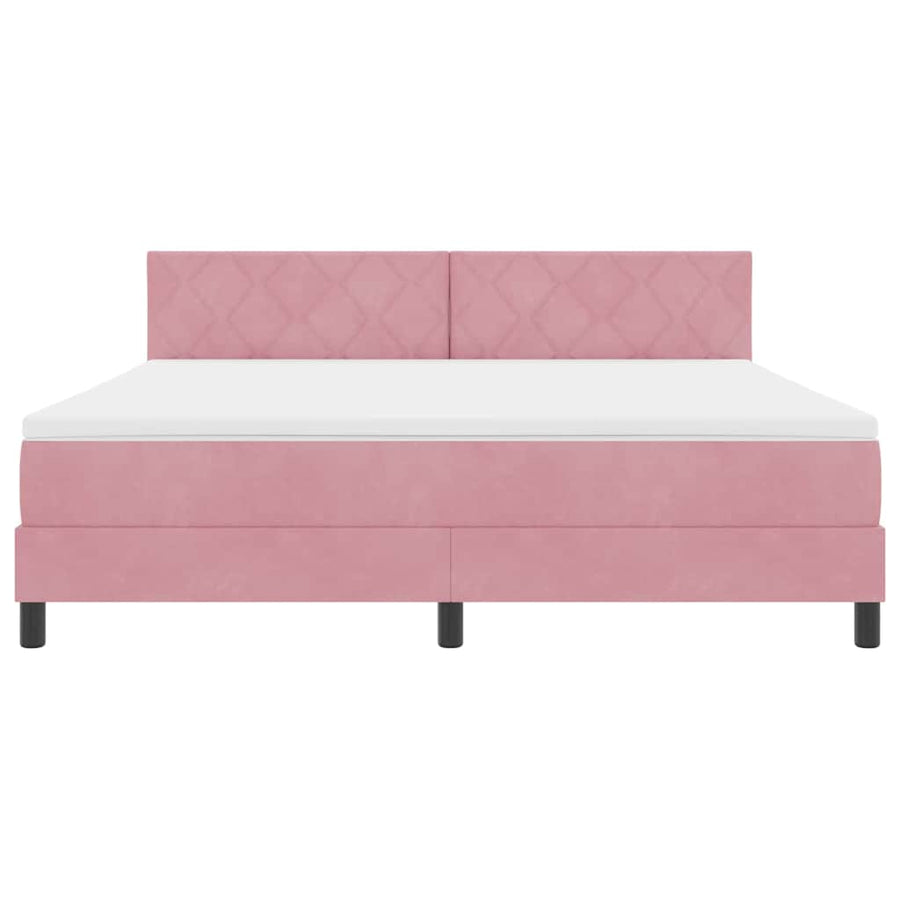 Boxspringbed met matras Roze 180 x 200 cm Fluweel