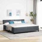Boxspringbed donkergrijs fluweel 200x200 cm