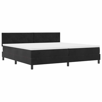 Boxspringbed met hoofdeinde Zwart 200 x 200 cm Fluweel