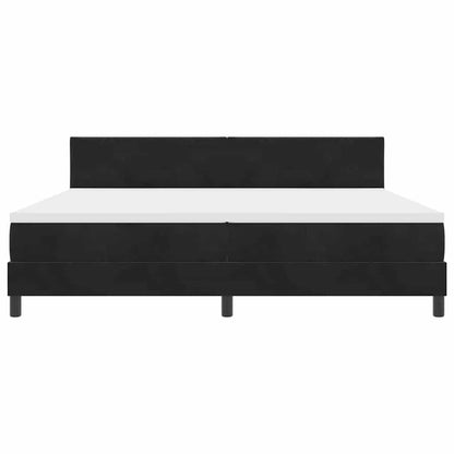 Boxspringbed met hoofdeinde Zwart 200 x 200 cm Fluweel