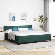 Boxspringbed 200x200 cm donkergroen fluweel