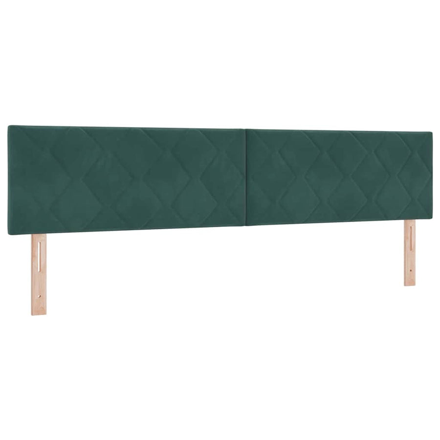 Boxspringbed met hoofdeinde Donkergroen 200 x 200 cm Fluweel