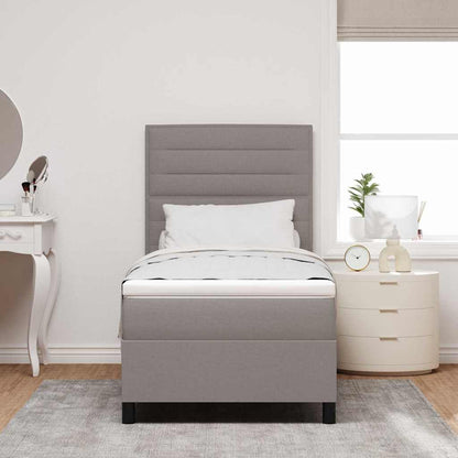 Boxspringbed met matras met hoofdeinde Taupe 80 x 200 cm Stof