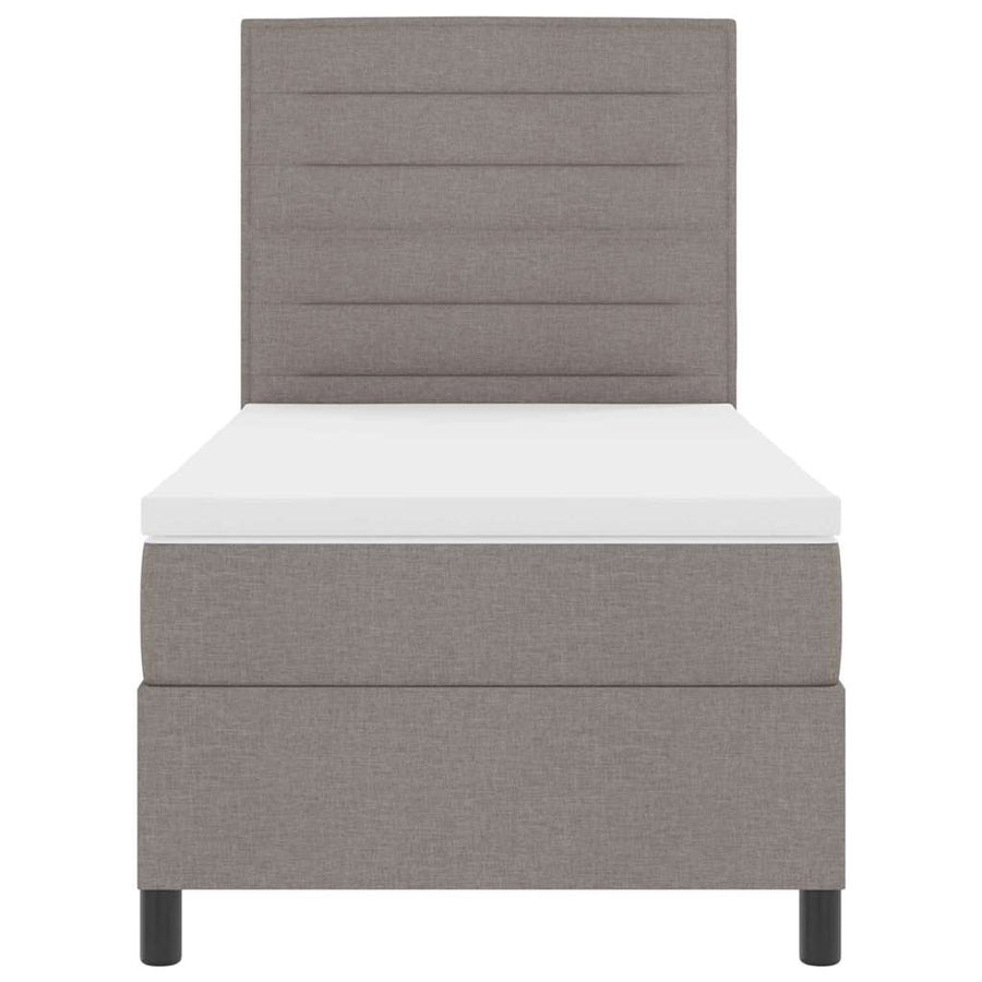 Boxspringbed met matras met hoofdeinde Taupe 80 x 200 cm Stof