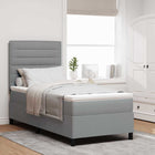Boxspringbed met matras 90x190 cm lichtgrijs