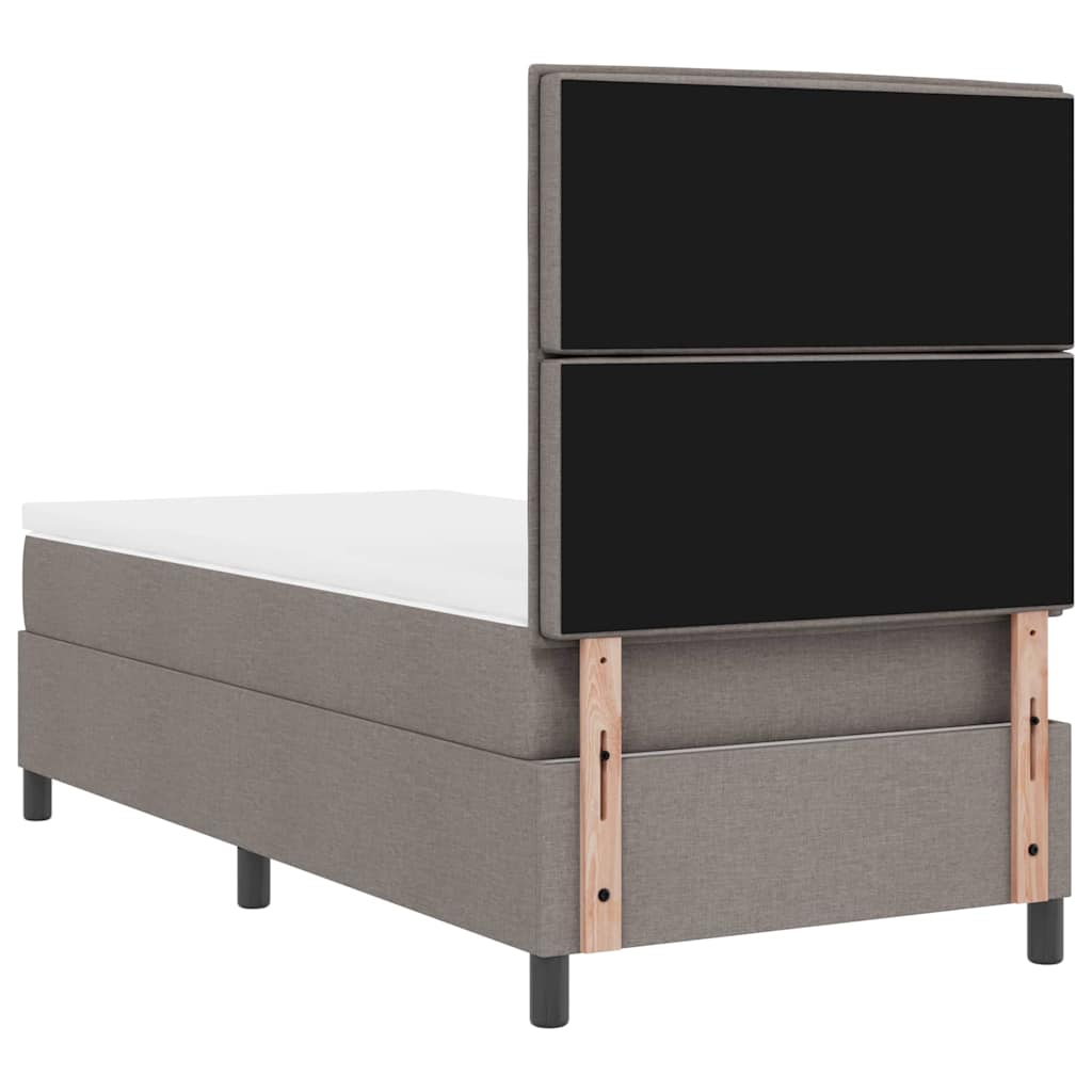 Boxspringbed met matras stof taupe Single