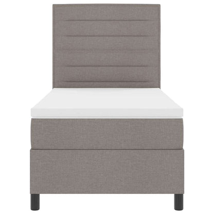 Boxspringbed met matras stof taupe Single
