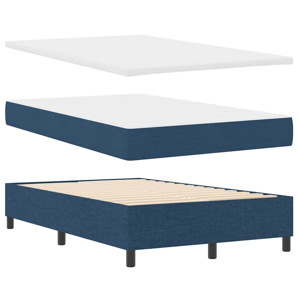 Boxspringbed met matras met hoofdeinde Blauw 120 x 190 cm Stof