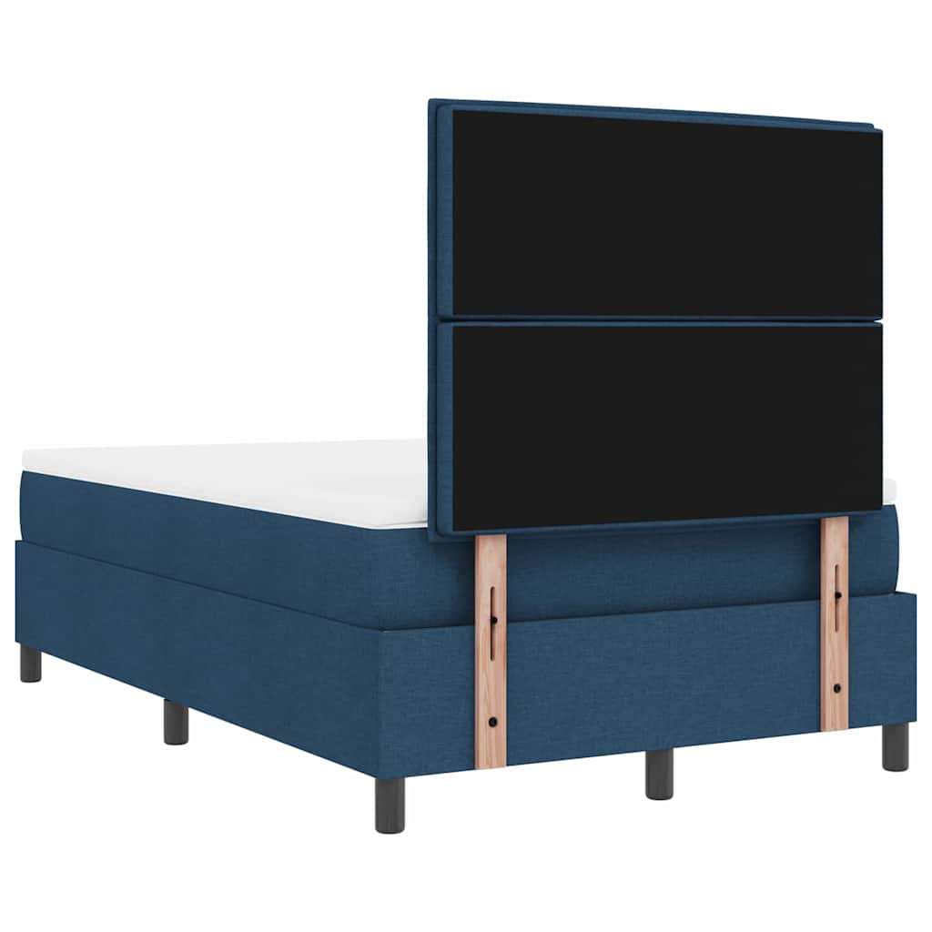 Boxspringbed met matras met hoofdeinde Blauw 120 x 190 cm Stof