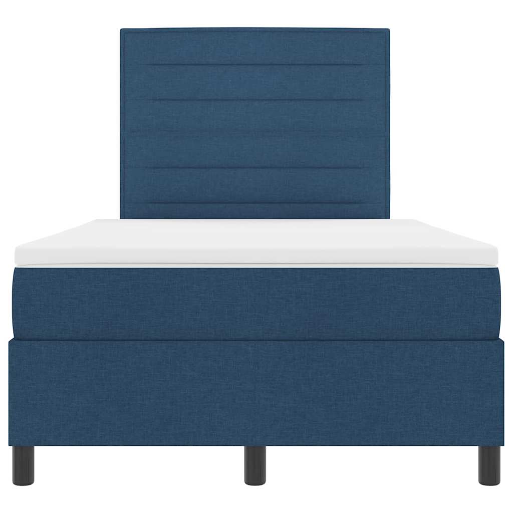 Boxspringbed met matras met hoofdeinde Blauw 120 x 190 cm Stof