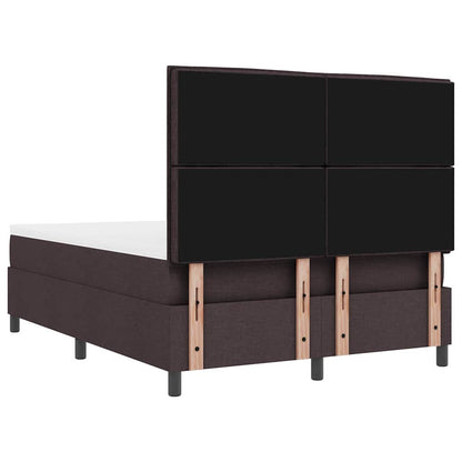 Boxspringbed met matras Donkerbruin 140 x 200 cm Stof
