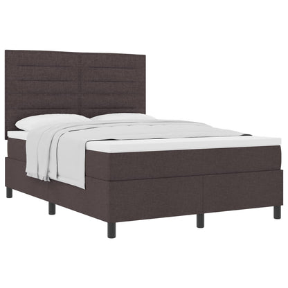 Boxspringbed met matras Donkerbruin 160 x 200 cm Stof