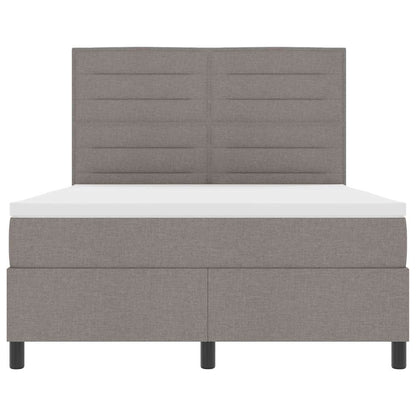 Boxspringbed met hoofdeinde Taupe 160 x 200 cm Stof