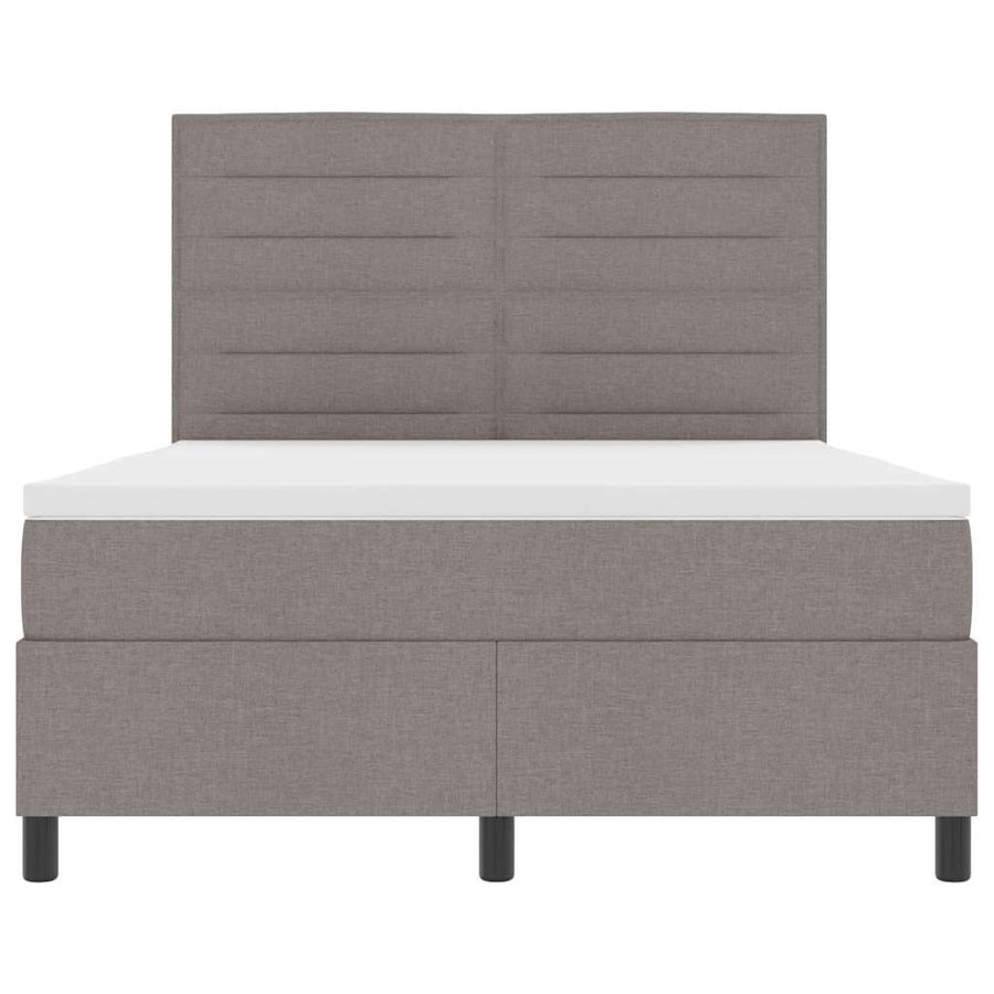 Boxspringbed met hoofdeinde Taupe 160 x 200 cm Stof