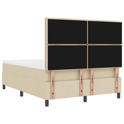 Boxspringbed met matras met hoofdeinde Crème 160 x 200 cm Stof