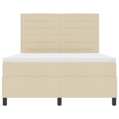 Boxspringbed met matras met hoofdeinde Crème 160 x 200 cm Stof