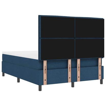 Boxspringbed met matras met hoofdeinde Blauw 160 x 200 cm Stof