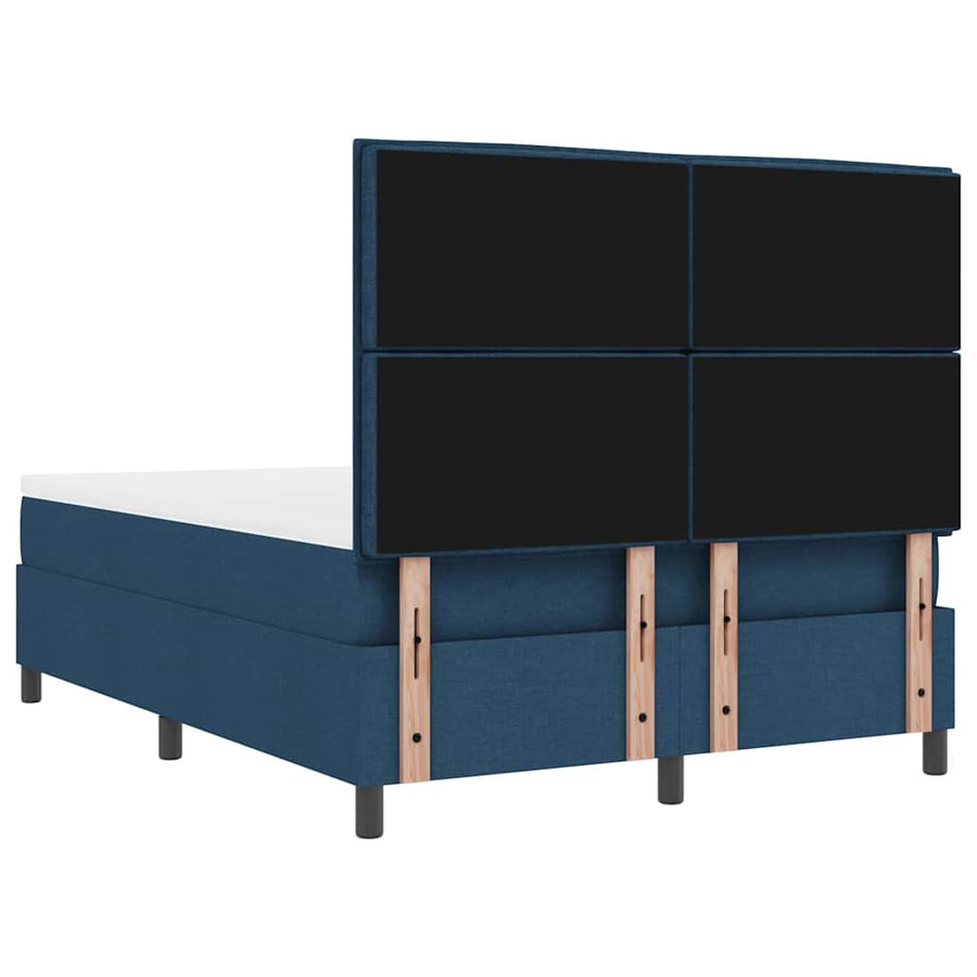 Boxspringbed met matras met hoofdeinde Blauw 160 x 200 cm Stof