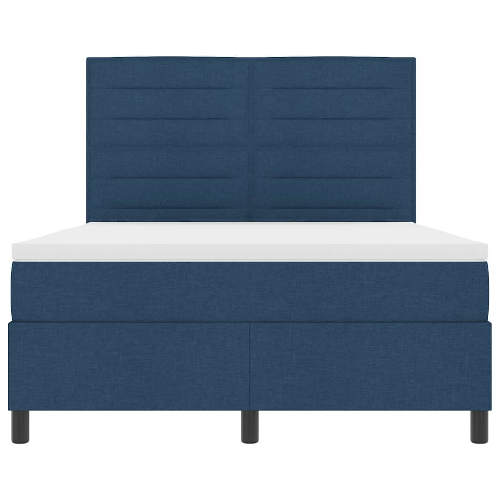 Boxspringbed met matras met hoofdeinde Blauw 160 x 200 cm Stof