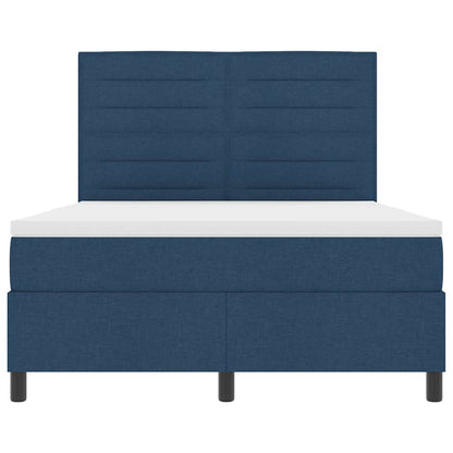 Boxspringbed met matras met hoofdeinde Blauw 160 x 200 cm Stof