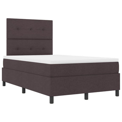 Boxspringbed met hoofdeinde Donkerbruin 120 x 190 cm Stof