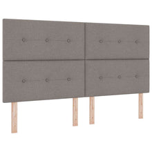 Boxspring bed met matras met hoofdeinde Taupe 180 x 200 cm Stof