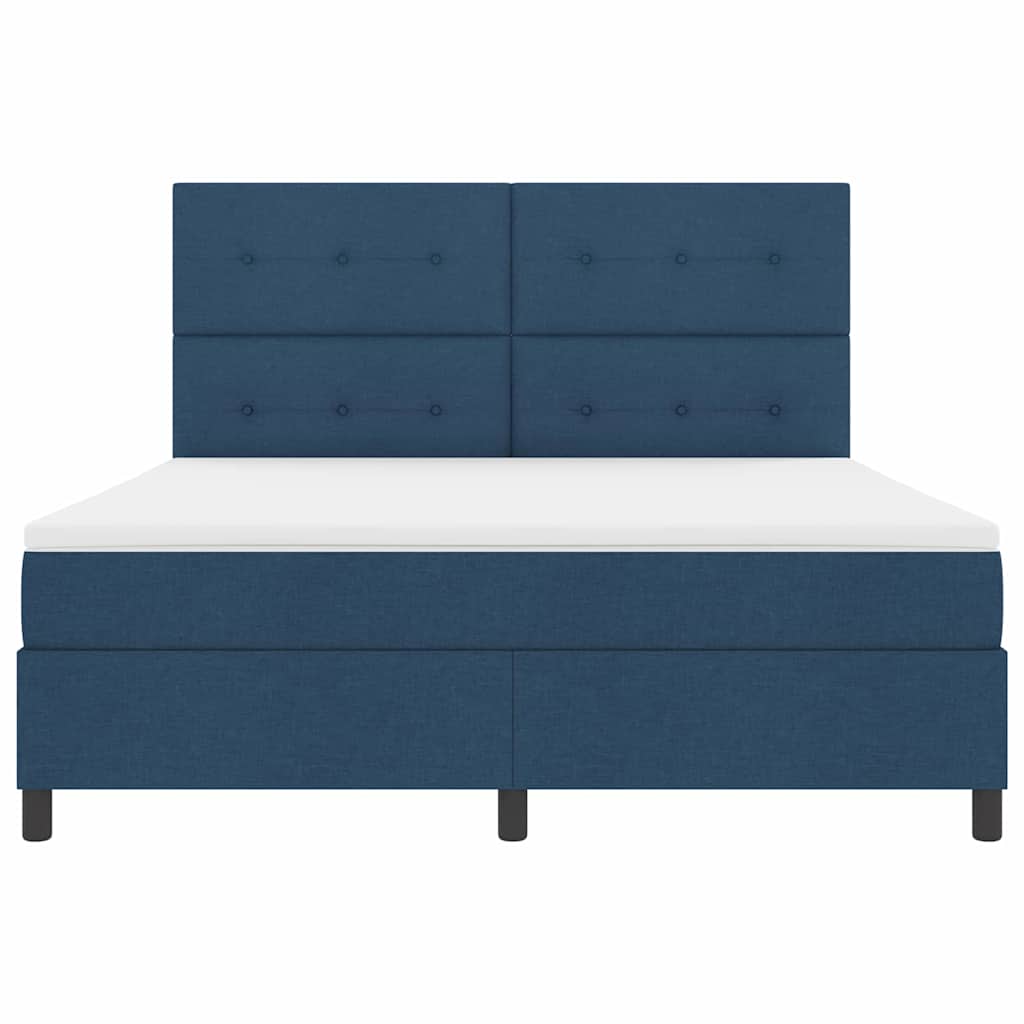 Boxspringbed met hoofdeinde Blauw 180 x 200 cm Stof