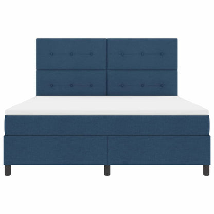 Boxspringbed met hoofdeinde Blauw 180 x 200 cm Stof