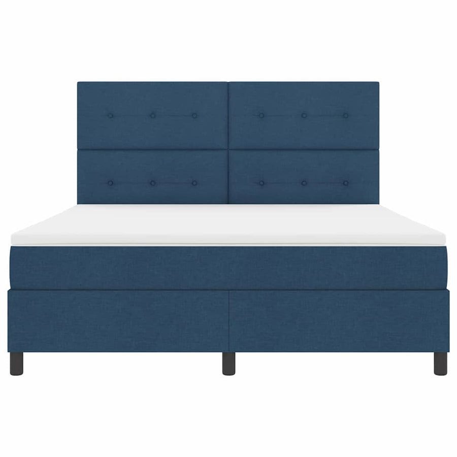 Boxspringbed met hoofdeinde Blauw 180 x 200 cm Stof