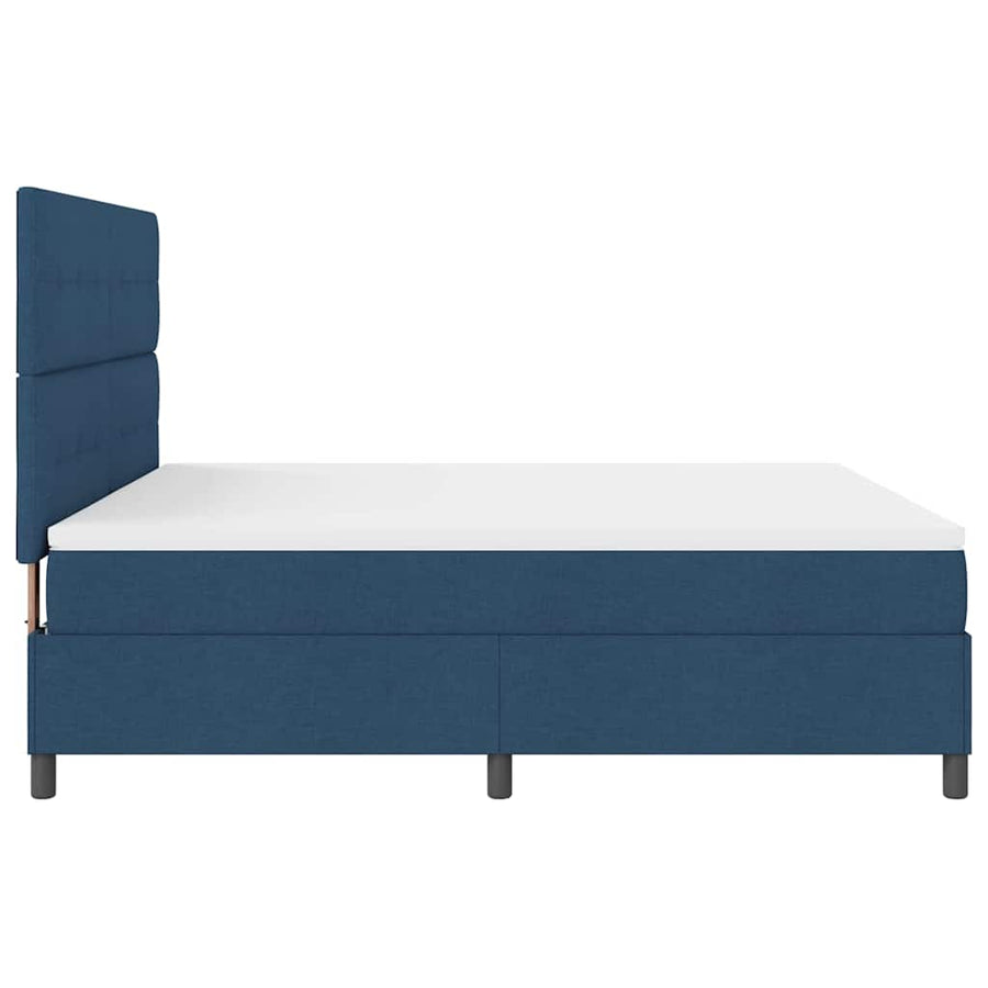 Boxspringbed met hoofdeinde Blauw 180 x 200 cm Stof