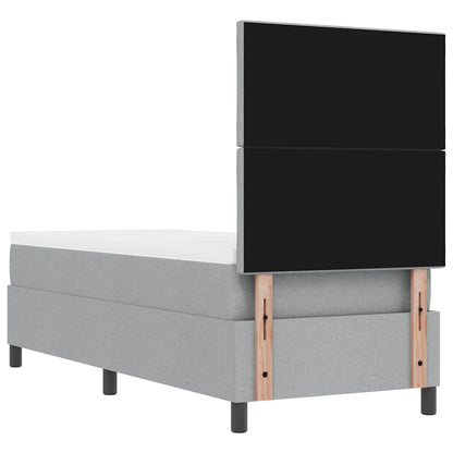 Boxspringbed met matras Lichtgrijs 80 x 200 cm Stof