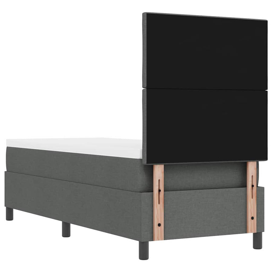 Boxspringbed met matras Donkergrijs 80 x 200 cm Stof
