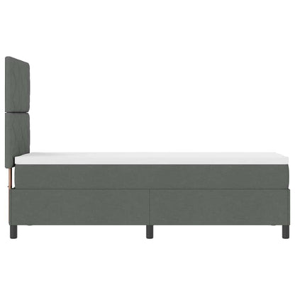 Boxspringbed met matras Donkergrijs 80 x 200 cm Stof