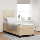 Boxspringbed met matras 80 x 200 cm crème