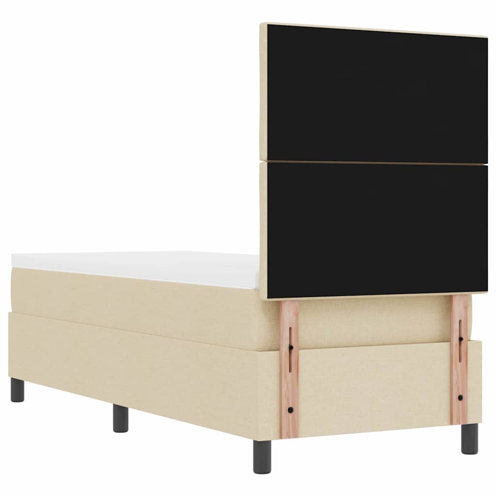 Boxspringbed met matras met hoofdeinde Crème 80 x 200 cm Stof