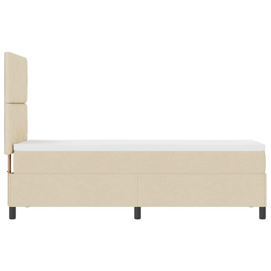 Boxspringbed met matras met hoofdeinde Crème 80 x 200 cm Stof